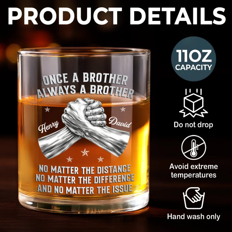 Personalised Whisky Glass – Birthday Gift for Brother – Brothers Strong at Heart