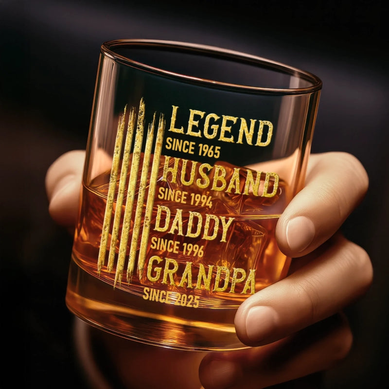 Personalised Whisky Glass – Birthday Gift for Dad, Grandpa or Husband – Made of Strong Stuff