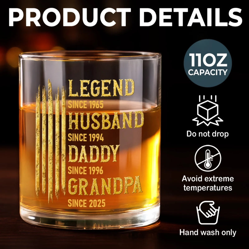 Personalised Whisky Glass – Birthday Gift for Dad, Grandpa or Husband – Made of Strong Stuff