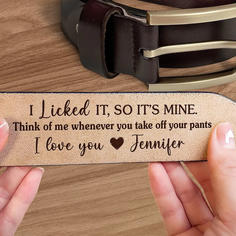 Personalised Engraved Leather Belt – Anniversary Gift for Husband or Partner – You’re My Forever and Always