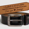 Personalised Engraved Leather Belt – Anniversary Gift for Husband or Partner – You’re My Forever and Always