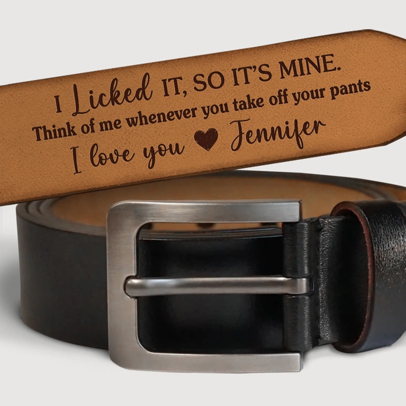 Personalised Engraved Leather Belt – Anniversary Gift for Husband or Partner – You’re My Forever and Always