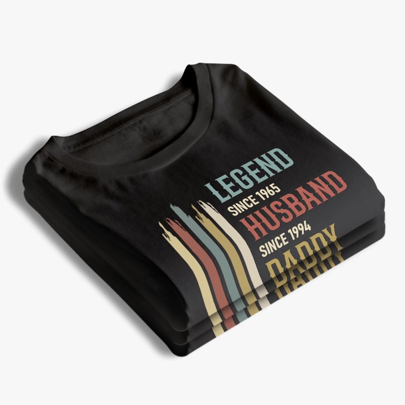 Personalised Unisex T-Shirt – Birthday Gift for Dad, Grandpa or Husband – Old Enough to Be Legendary