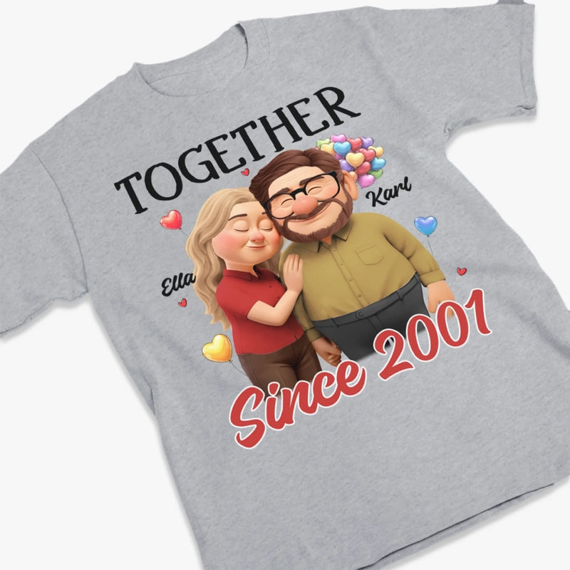 Personalised Unisex T-Shirt – Anniversary Gift for Husband or Wife – Love Lives Between Us