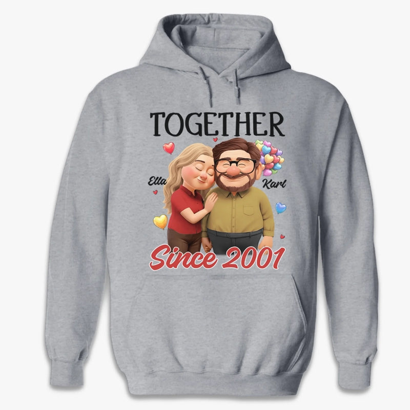Personalised Unisex T-Shirt – Anniversary Gift for Husband or Wife – Love Lives Between Us
