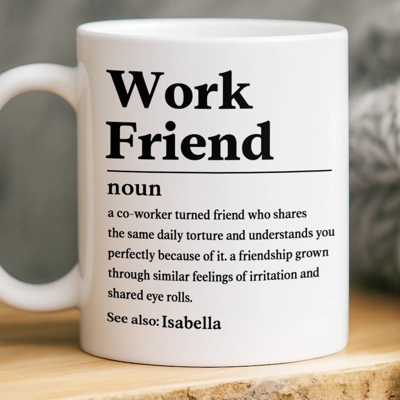 Personalised Coworker Mug – Birthday Gift for Coworker or Work Bestie – Work Friend