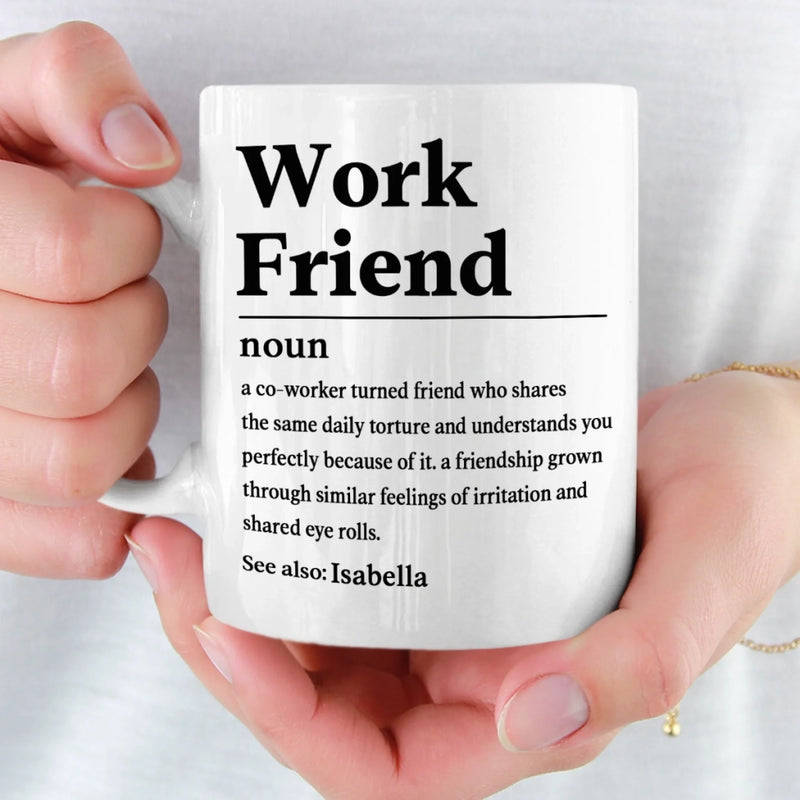 Personalised Coworker Mug – Birthday Gift for Coworker or Work Bestie – Work Friend