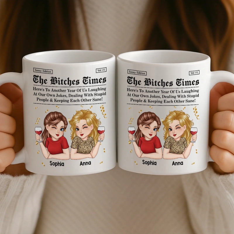 Personalised Best Friend Mug – Birthday Gift for Best Friend, Sister or BFF – Life Hits Better with You