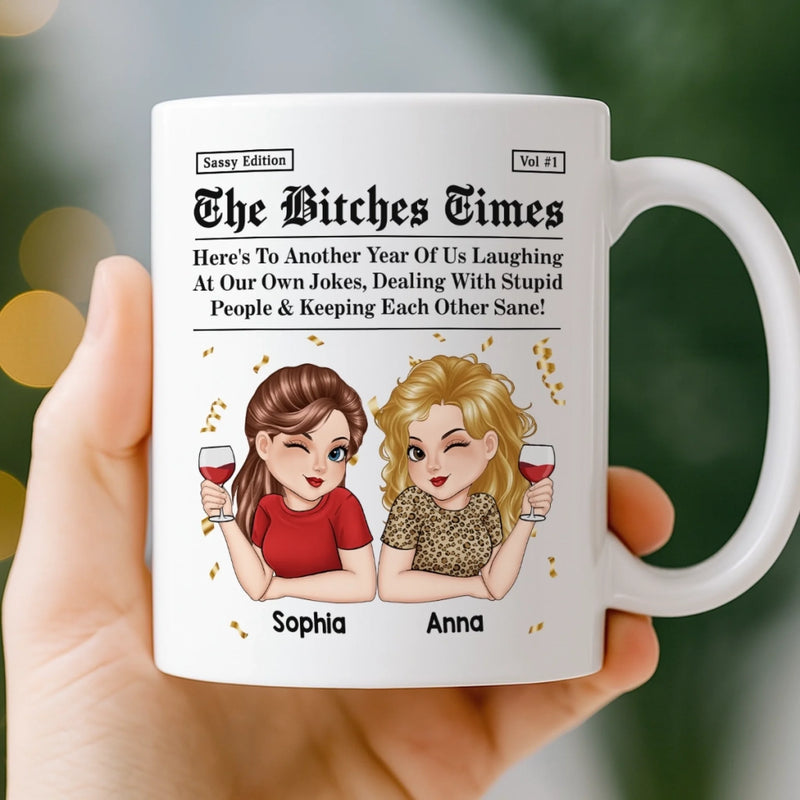 Personalised Best Friend Mug – Birthday Gift for Best Friend, Sister or BFF – Life Hits Better with You