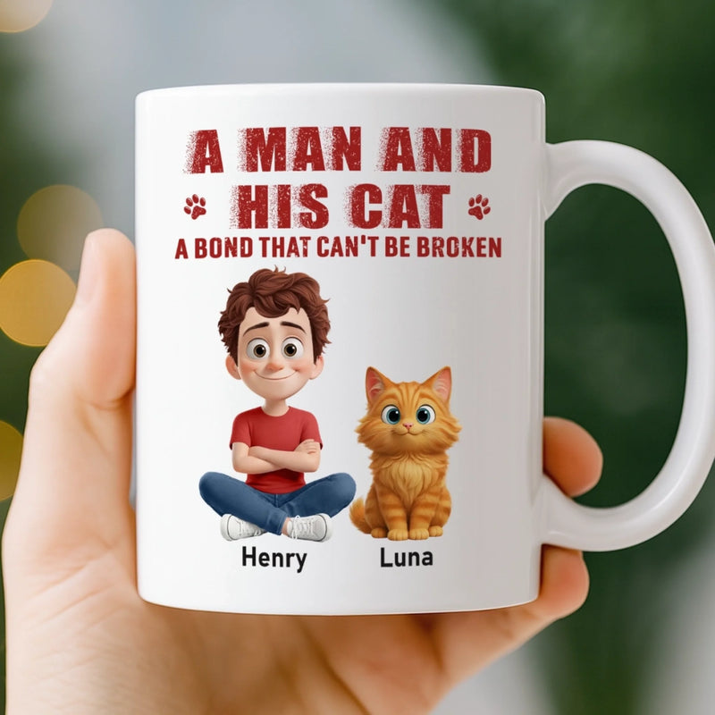 Personalised Cat Lover Mug – Birthday Gift for Cat Mum or Cat Dad – My Cat Runs This House