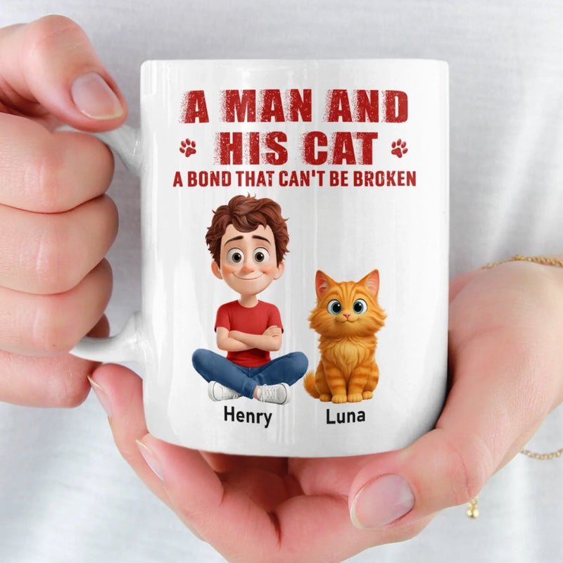 Personalised Cat Lover Mug – Birthday Gift for Cat Mum or Cat Dad – My Cat Runs This House