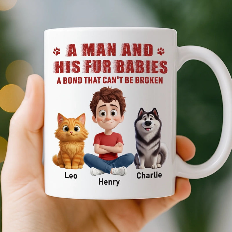 Personalised Pet Lover Mug – Birthday Gift for Dog or Cat Lovers – Rescued by My Pets
