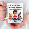 Personalised Pet Lover Mug – Birthday Gift for Dog or Cat Lovers – Rescued by My Pets