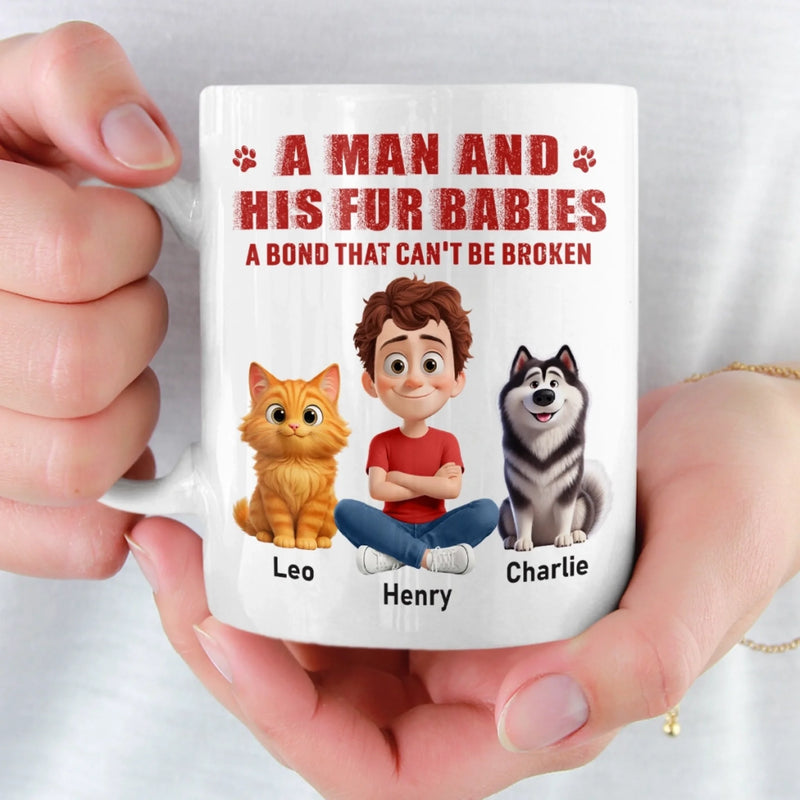 Personalised Pet Lover Mug – Birthday Gift for Dog or Cat Lovers – Rescued by My Pets