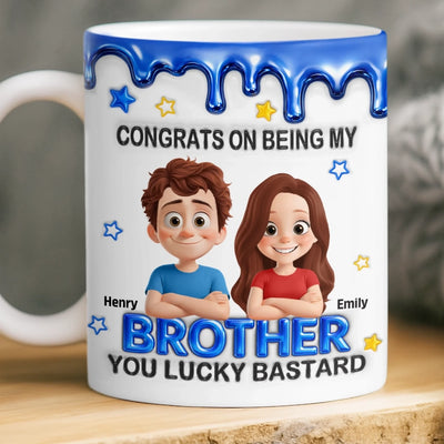 Personalised Brother Mug – Birthday Gift for Brother – Lucky to Have a Brother Like You