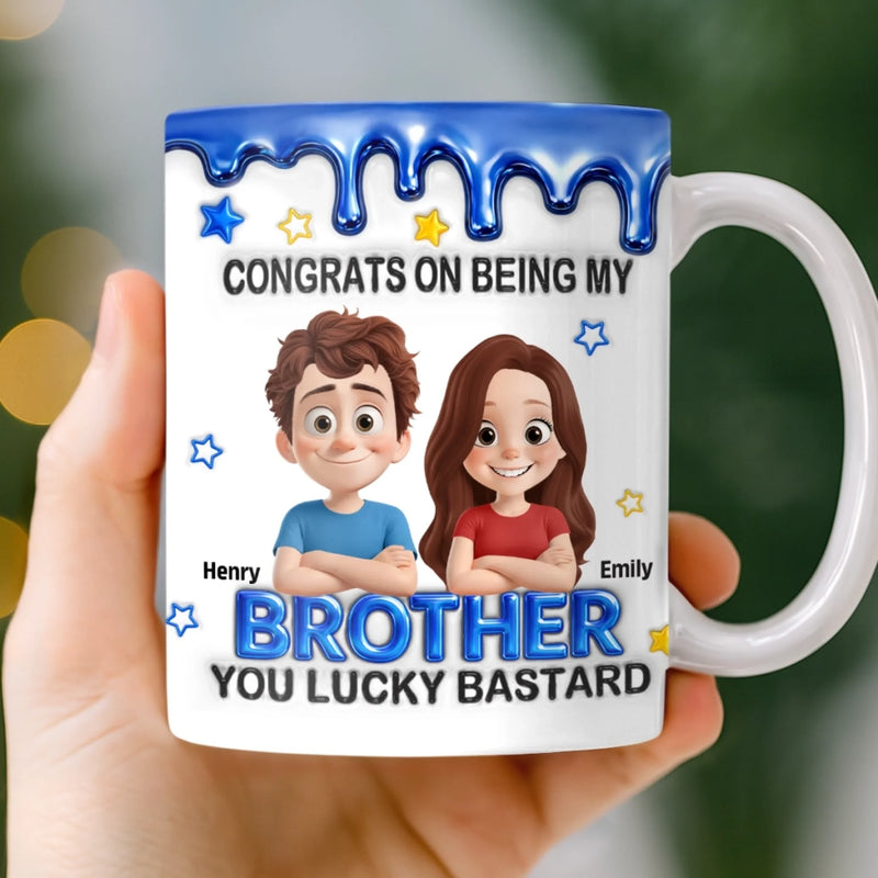 Personalised Brother Mug – Birthday Gift for Brother – Lucky to Have a Brother Like You
