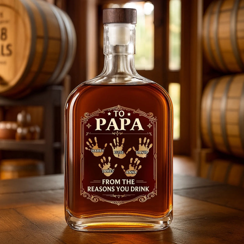 Personalised Whisky Bottle – Father’s Day or Birthday Gift for Dad or Grandpa – Dad Makes Life Better