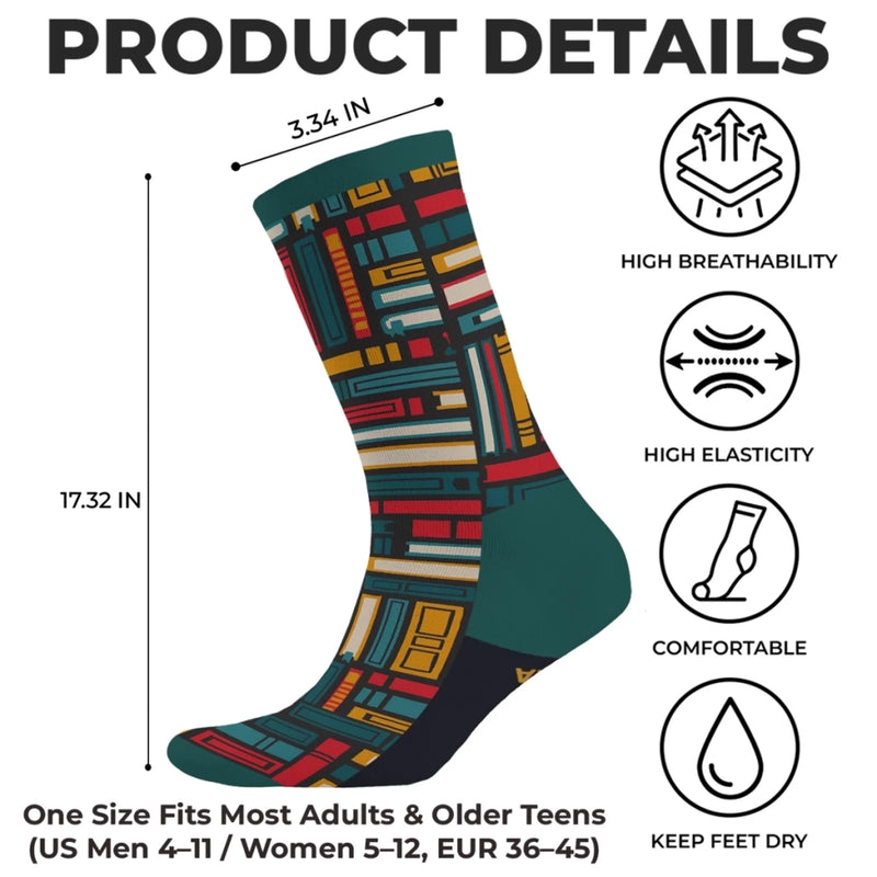 Personalised Crew Socks – Gift for Book Lovers or Readers – Keeping Up with My Reading Game