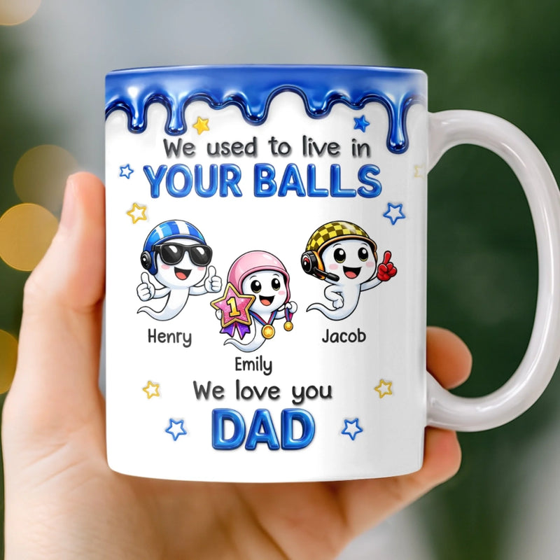 Personalised 3D Inflated Effect Printed Mug – Father’s Day or Birthday Gift for Dad – Thank You for Being Our Rock