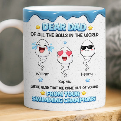 Personalised Dad Mug – Father’s Day or Birthday Gift for Dad – So Glad to Be Your Kids