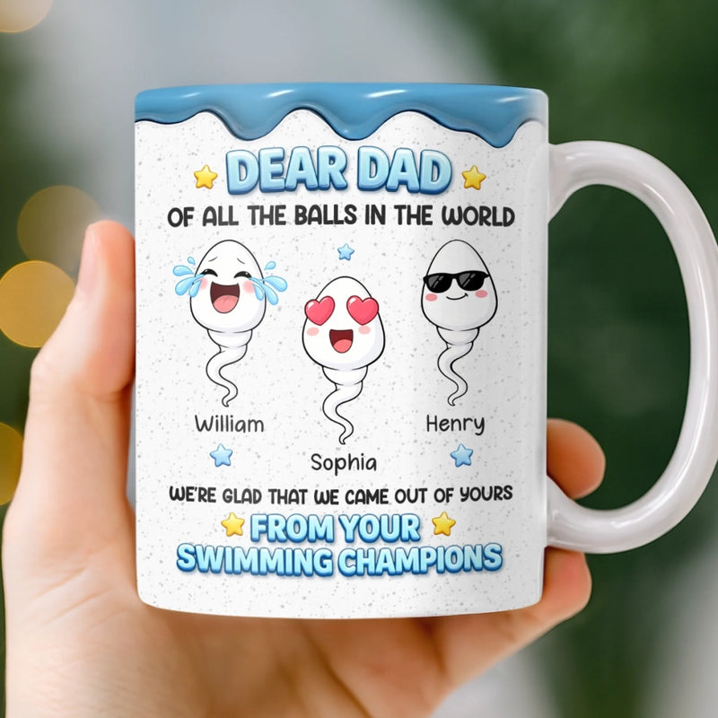 Personalised Dad Mug – Father’s Day or Birthday Gift for Dad – So Glad to Be Your Kids