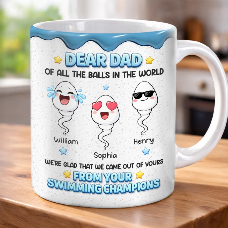 Personalised Dad Mug – Father’s Day or Birthday Gift for Dad – So Glad to Be Your Kids