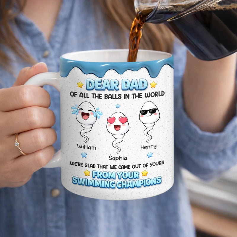 Personalised Dad Mug – Father’s Day or Birthday Gift for Dad – So Glad to Be Your Kids