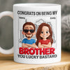 Personalised 3D Inflated Effect Printed Mug – Birthday Gift for Brother – Brothers Stand Side by Side