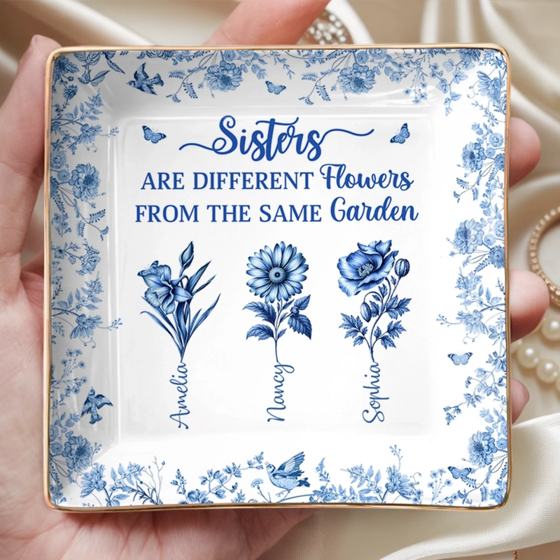 Personalised Jewellery Dish – Birthday Gift for Sister or Best Friend – A Garden Called Sisterhood
