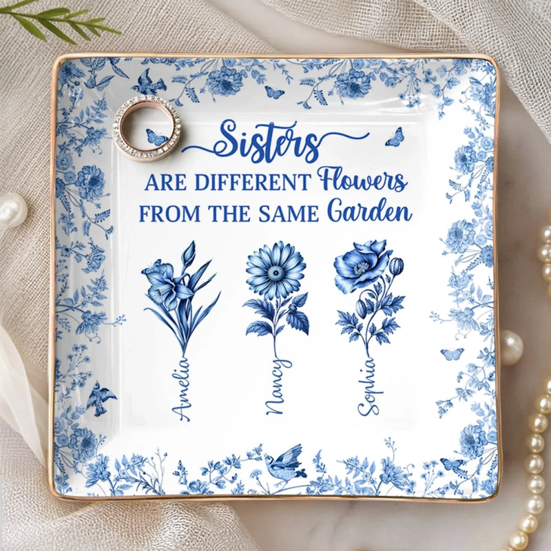 Personalised Jewellery Dish – Birthday Gift for Sister or Best Friend – A Garden Called Sisterhood