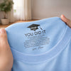 Personalised Inside Neck Print T-Shirt – Graduation Gift for Son, Daughter – The Adventure Begins