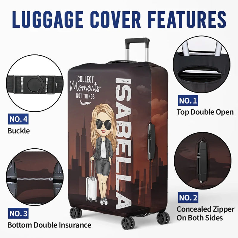 Personalised Luggage Cover – Summer Holiday Gift for Travel Lovers – Chase What Makes Your Spirit Soar