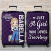 Personalised Luggage Cover – Summer Holiday Gift for Travel Lovers – Go Where Your Heart Feels Alive