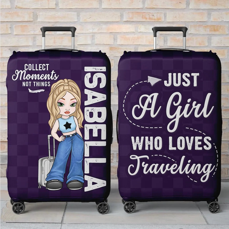 Personalised Luggage Cover – Summer Holiday Gift for Travel Lovers – Go Where Your Heart Feels Alive