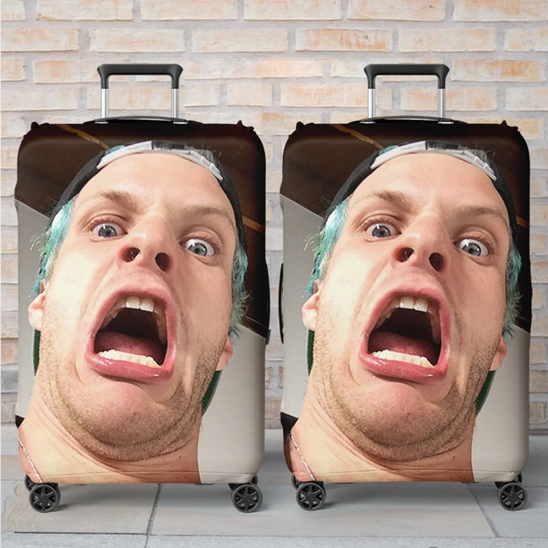 Personalised Photo Luggage Cover – Summer Holiday Gift for Travel Lovers – All You Need Is Love