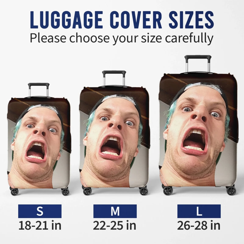 Personalised Photo Luggage Cover – Summer Holiday Gift for Travel Lovers – All You Need Is Love
