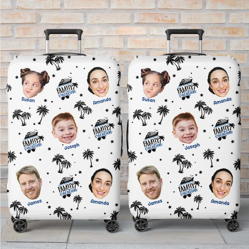 Personalised Photo Luggage Cover – Summer Holiday Gift for Travel Lovers – Making Memories One Trip At A Time