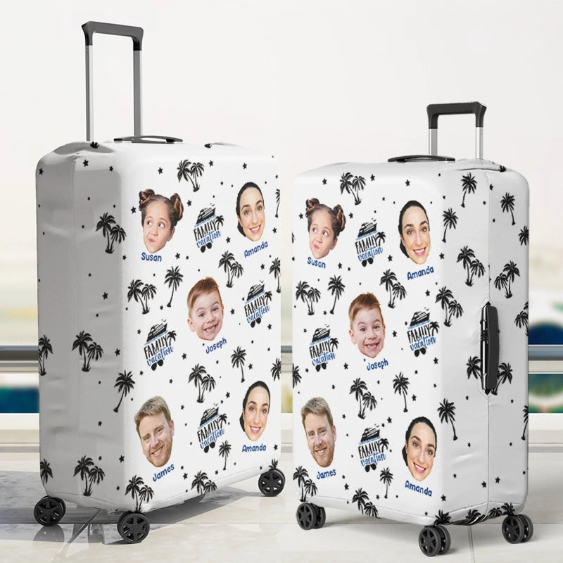 Personalised Photo Luggage Cover – Summer Holiday Gift for Travel Lovers – Making Memories One Trip At A Time