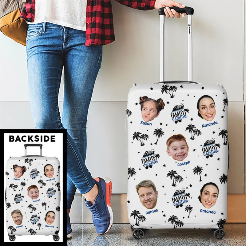 Personalised Photo Luggage Cover – Summer Holiday Gift for Travel Lovers – Making Memories One Trip At A Time