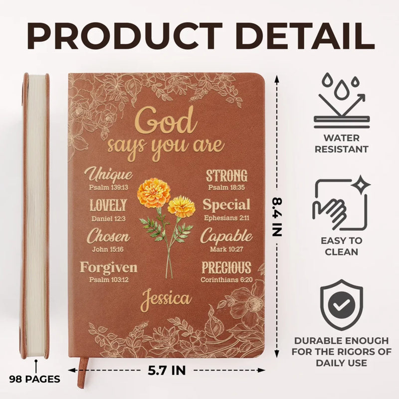 Personalised Leather Journal – Gift for Yourself or Best Friend – Unique and Full of Charm, It’s You