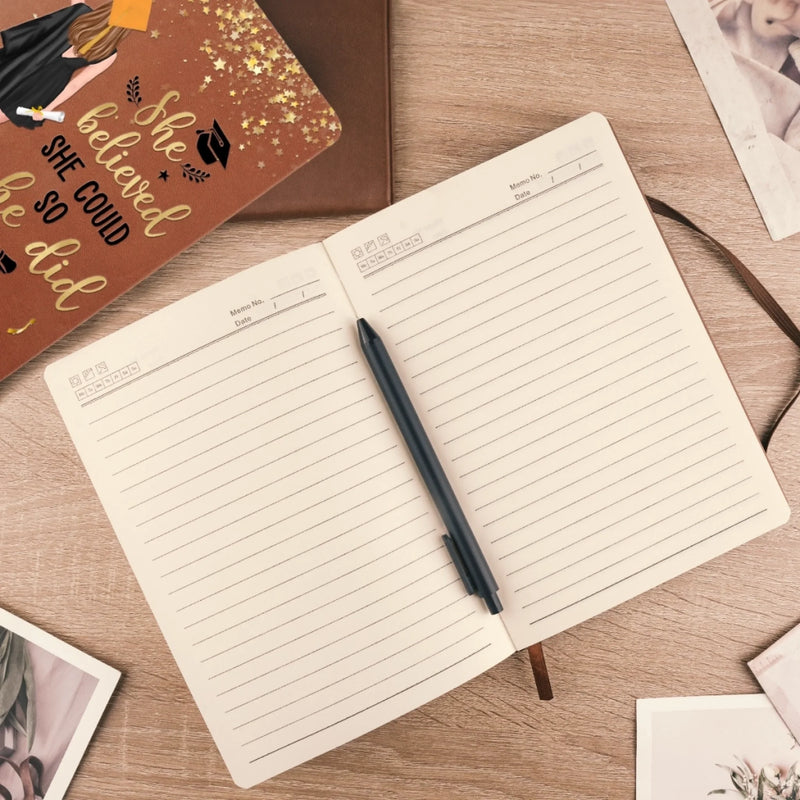Personalised Leather Journal – Graduation Gift for Brother or Sister – Watch Me Write My Next Chapter