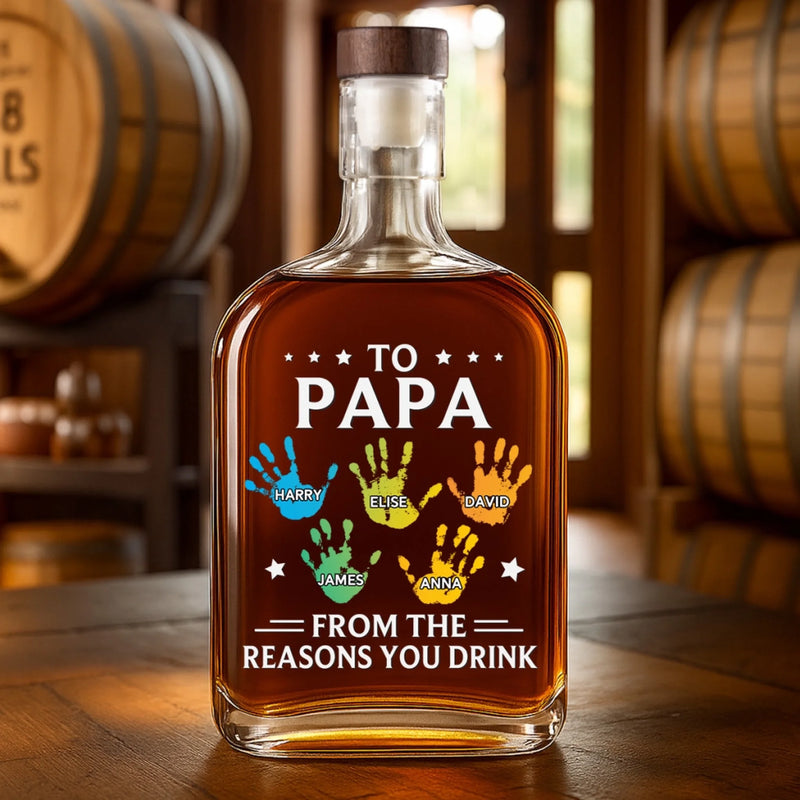 Personalised Whisky Bottle – Father’s Day Gift for Dad or Grandpa – To My First And Forever Hero