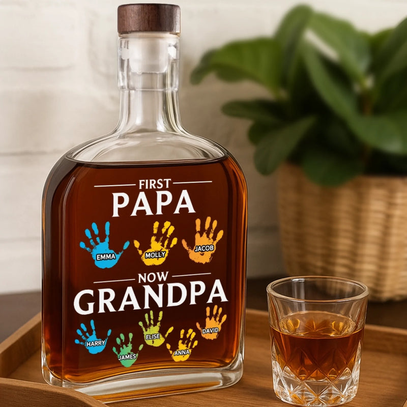 Personalised Whisky Bottle – Gift for Dad or Grandpa – A Grandpa Who Was Once A Great Dad