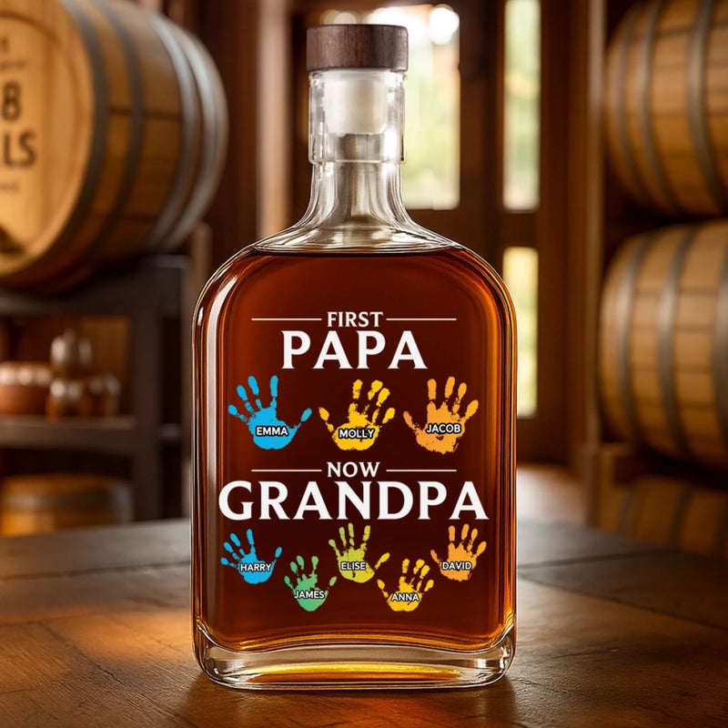Personalised Whisky Bottle – Gift for Dad or Grandpa – A Grandpa Who Was Once A Great Dad
