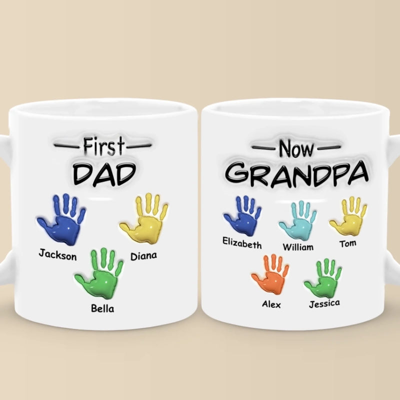 Personalised 3D Inflated Effect Printed Mug – Gift for Dad, Grandpa – From Dad To Grandpa