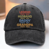 Personalised Vintage Washed Denim Cap – Gift for Dad, Grandpa – One Man Many Roles All Heart