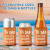 Personalised Photo Leather Can Cooler – Gift for Dad – Cheers To Chaos