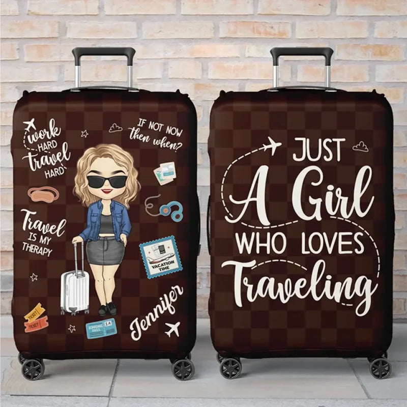 Personalised Luggage Cover – Summer Holiday Gift for Travel Lovers – Love Is An Endless Journey
