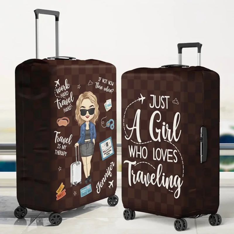 Personalised Luggage Cover – Summer Holiday Gift for Travel Lovers – Love Is An Endless Journey