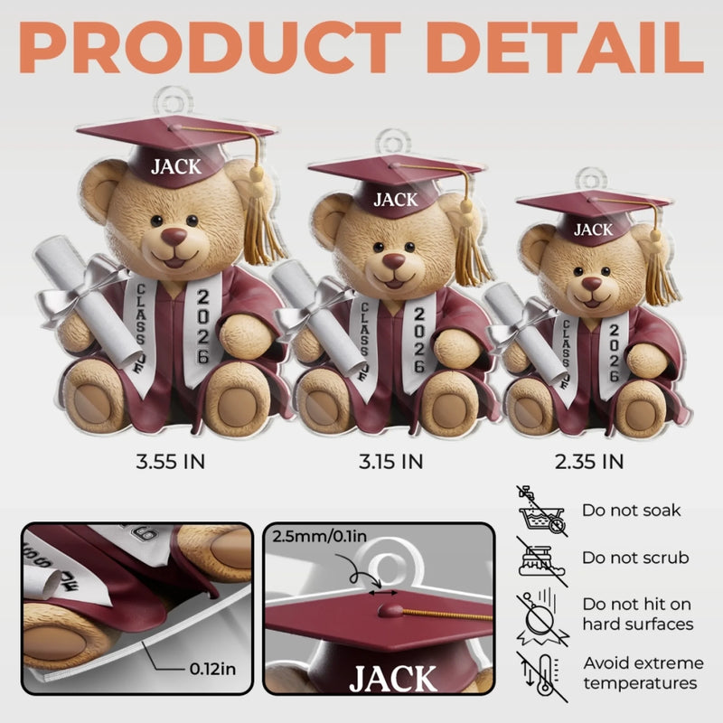 Personalised Acrylic Keyring – Graduation Gift for Him or Her – Pawsitively Proud Graduate
